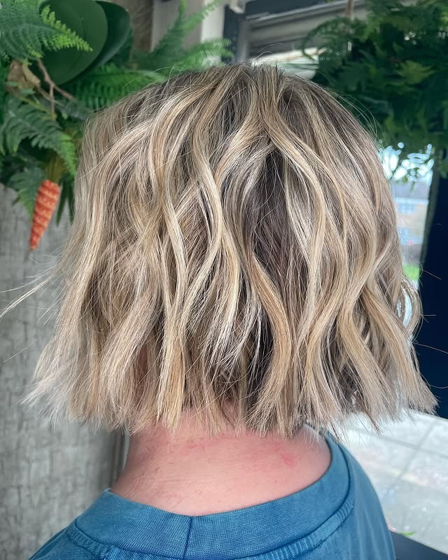 4. Tousled Ash Blonde Bob - Short Choppy Hair