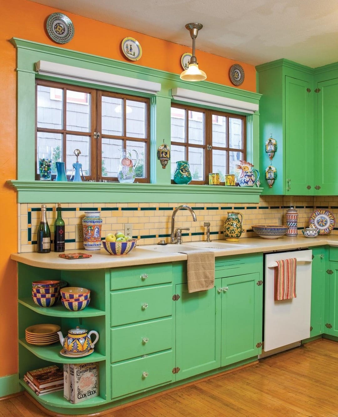 9. Retro Citrus Charm - kitchen color ideas