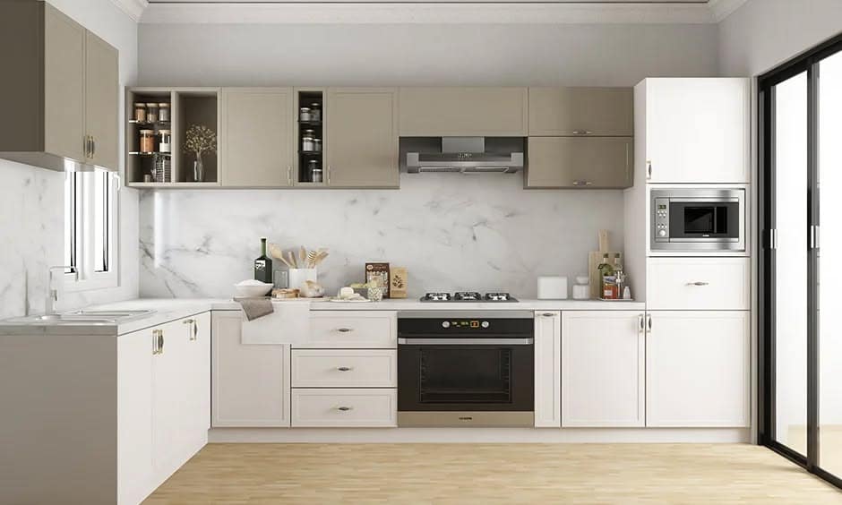 15. Taupe and Ivory Simplicity - kitchen color ideas