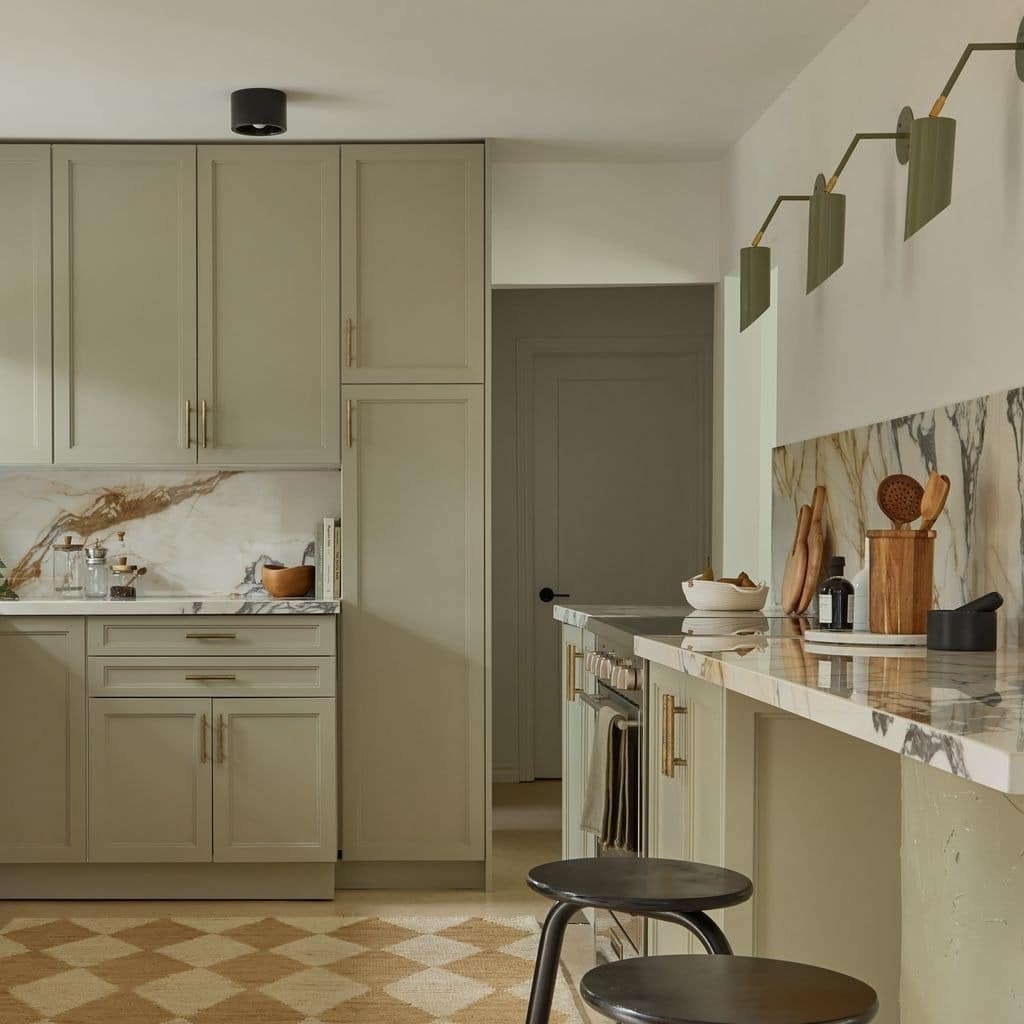 16. Sage Elegance Kitchen - kitchen color ideas