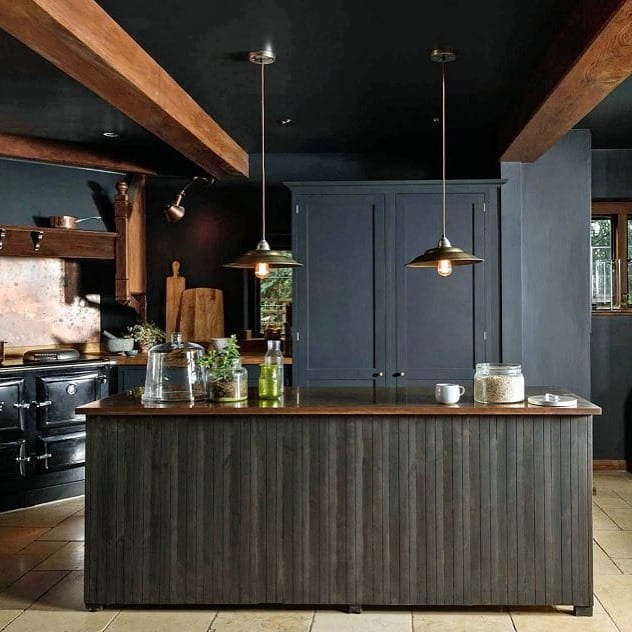 18. Midnight Timber Kitchen - kitchen color ideas