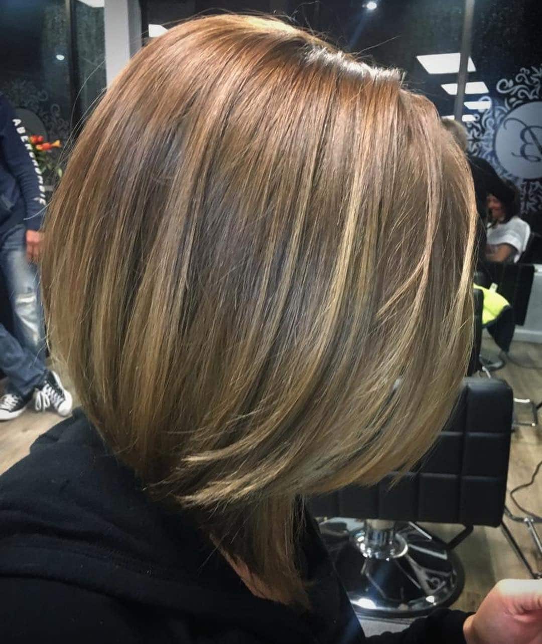 1. Soft Caramel Angled Bob - Angled Bob Hairstyles