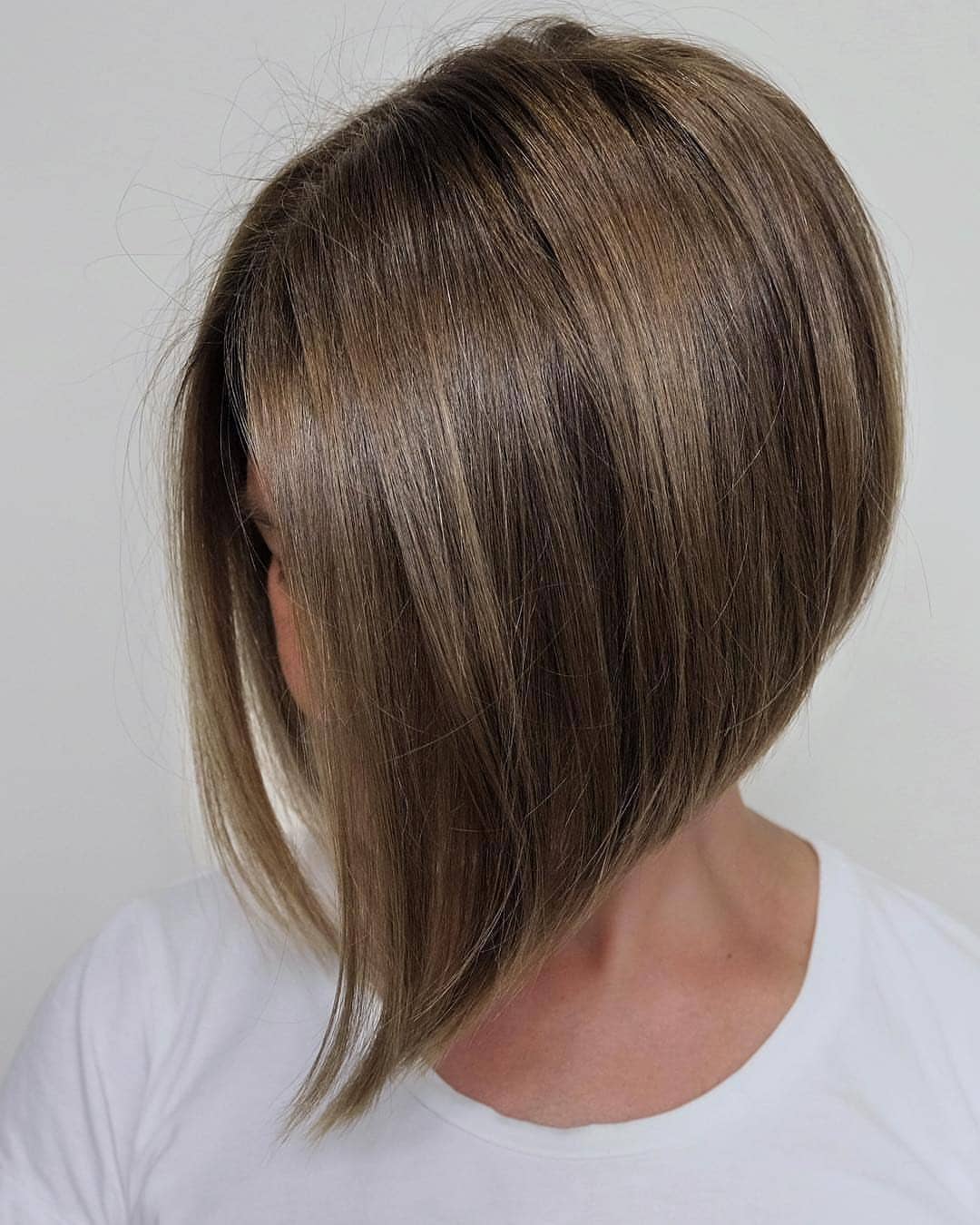 5. Smoky Mocha Angled Bob - Angled Bob Hairstyles