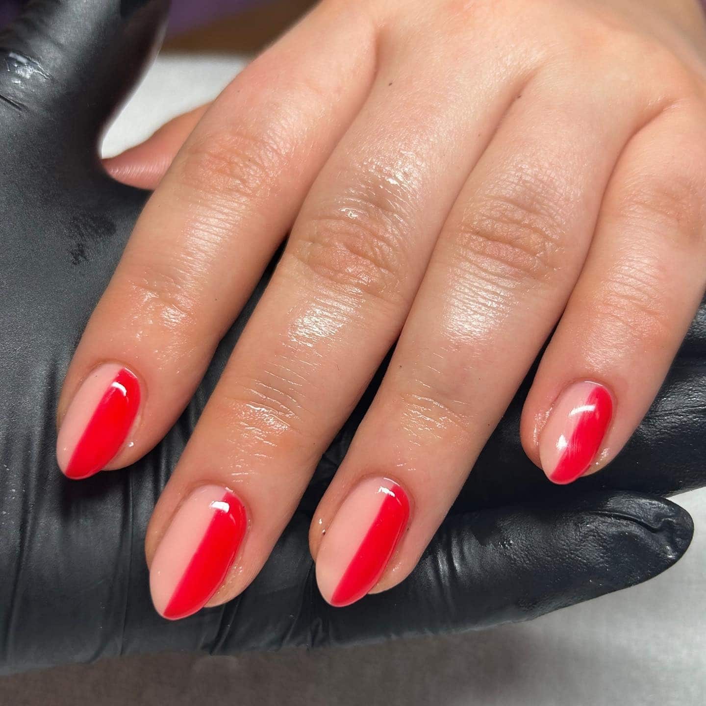 22. Pink Blossom Fantasy - half nail ideas