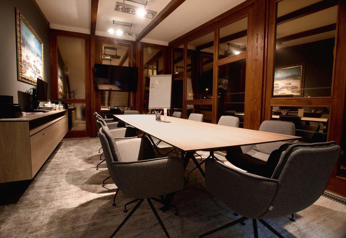 4. Refined Meeting Warmth - open space office ideas