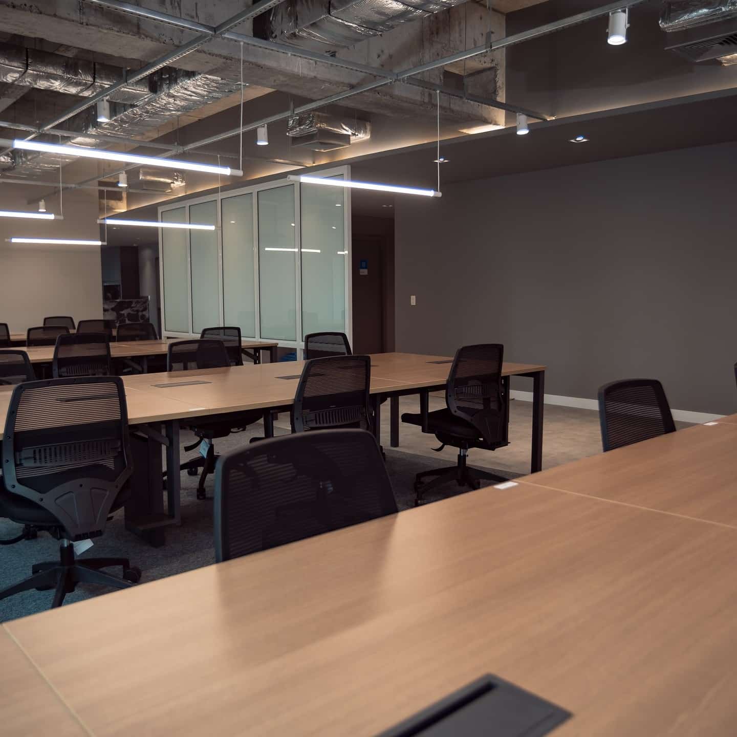 15. Urban Executive Minimalism - open space office ideas