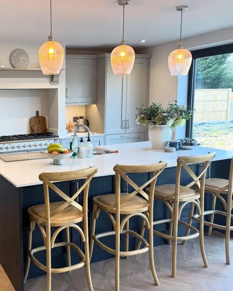 11. Soft Neutrals with Warm Textures - kitchen lighting ideas