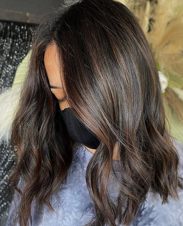 2. Soft Espresso Blend Bob - Dark Brown Balayage