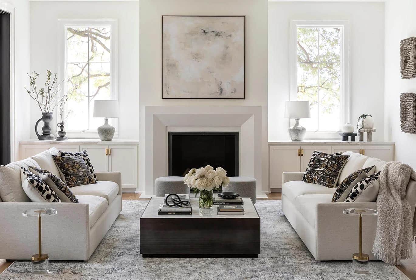 2. Classic Comfort with Contemporary Balance - black and cream living room ideas