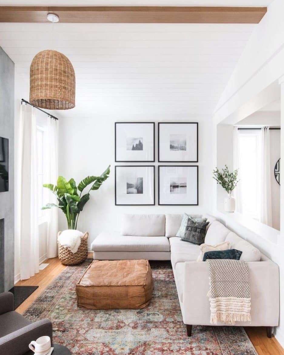 9. Organic Modern Simplicity - aesthetic living room ideas