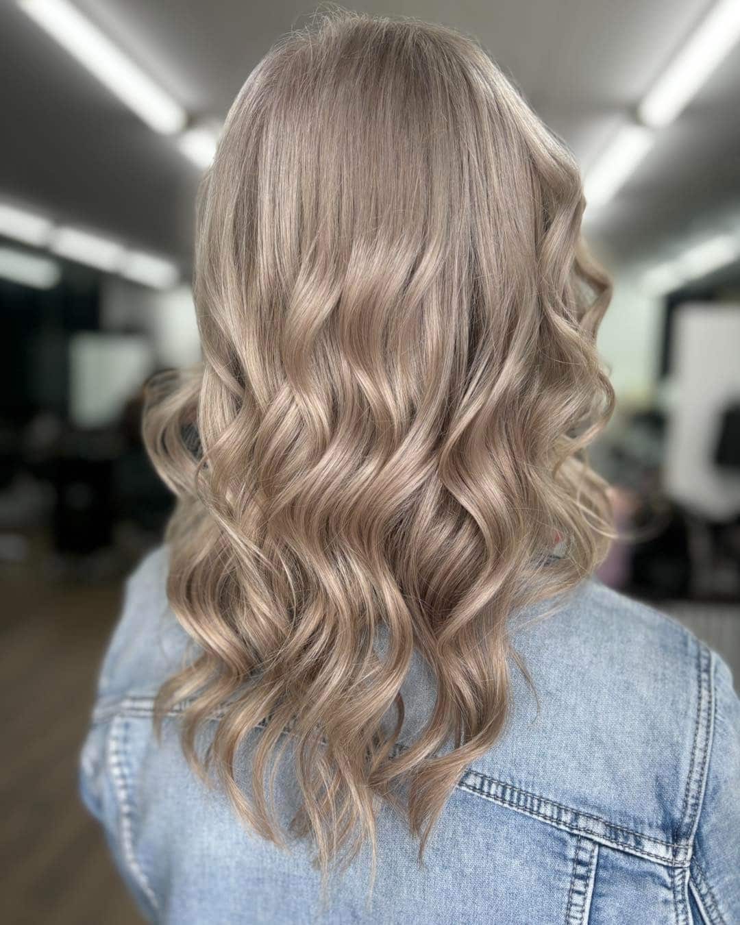 15. Mink Ash Blonde Curls - Ash Blonde Hair Color