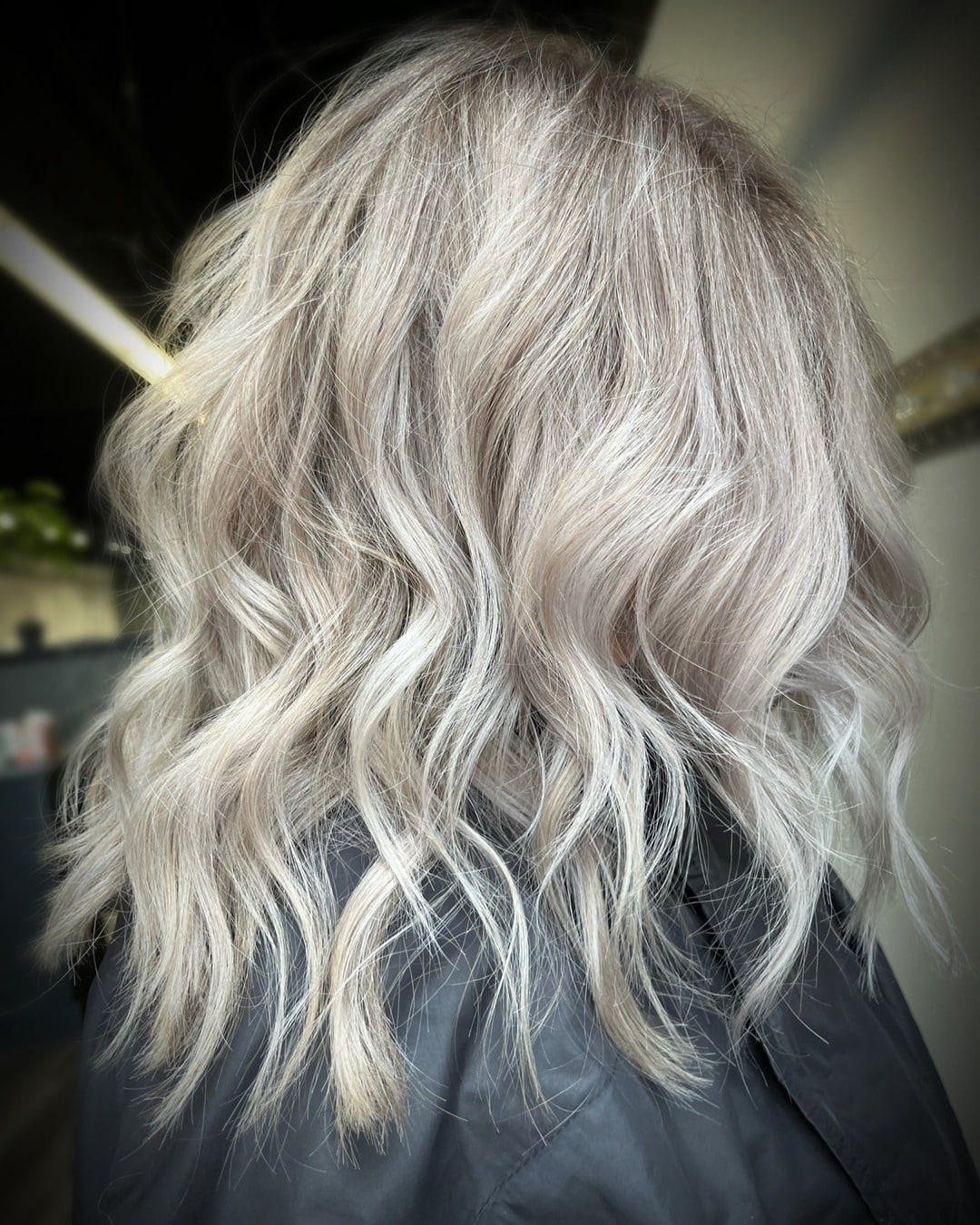 20. Platinum Mist Ash Waves - Ash Blonde Hair Color