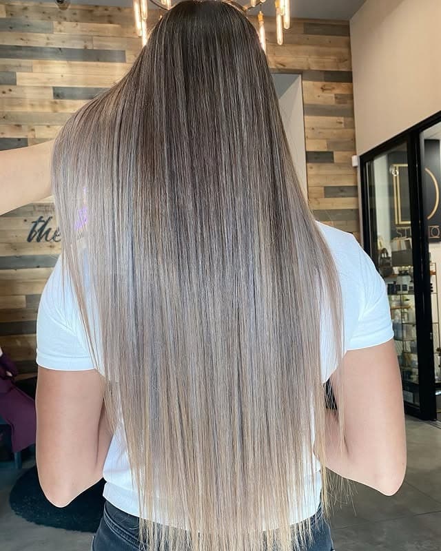 21. Smoky Rooted Ash Blonde Sleek Finish - Ash Blonde Hair Color