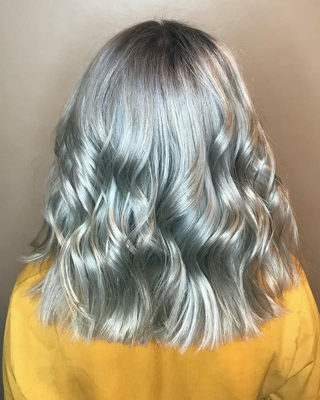 12. Steel Melt Waves - Silver Hair Color