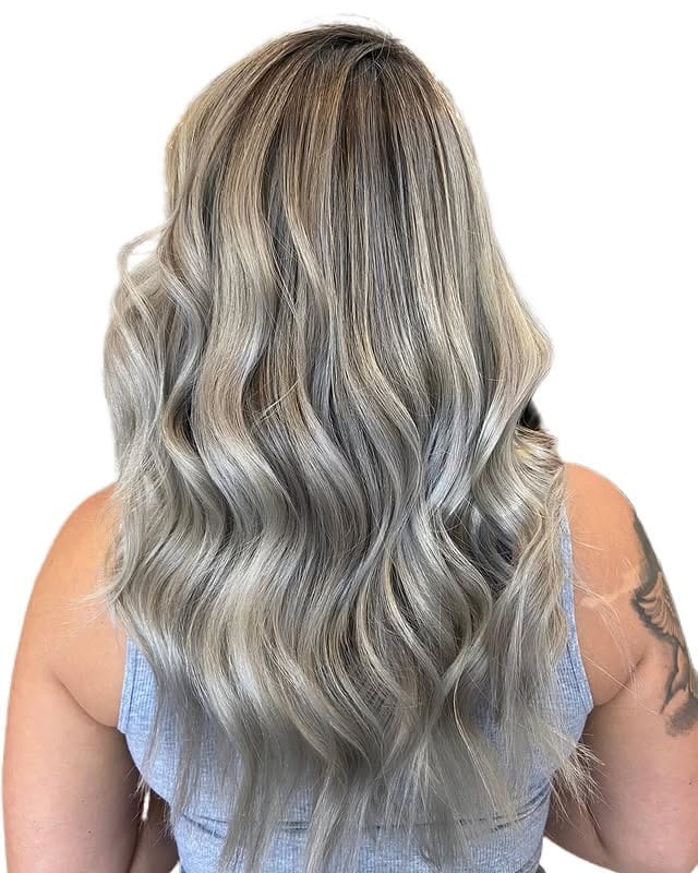 13. Silver Champagne Blend - Silver Hair Color