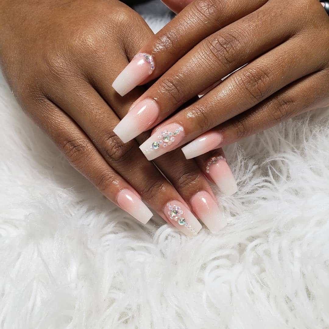 18. Crystal Ombre Perfection - jamaican nail ideas