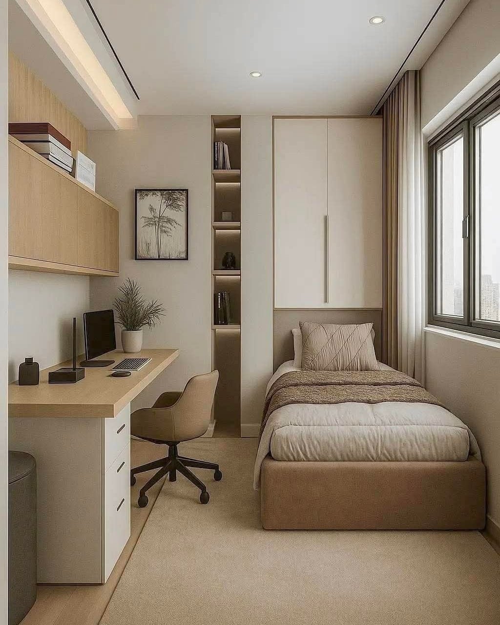 4. Modern Minimalist Comfort - little bedroom ideas