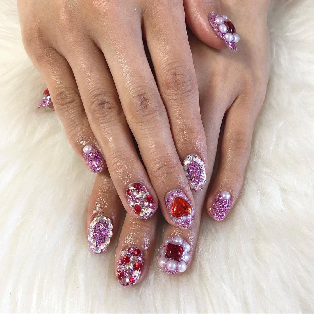 2. Candy Gem Enchantment - kawaii nail ideas