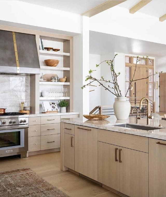 5. Organic Elegance in Light Oak - contemporary kitchen ideas