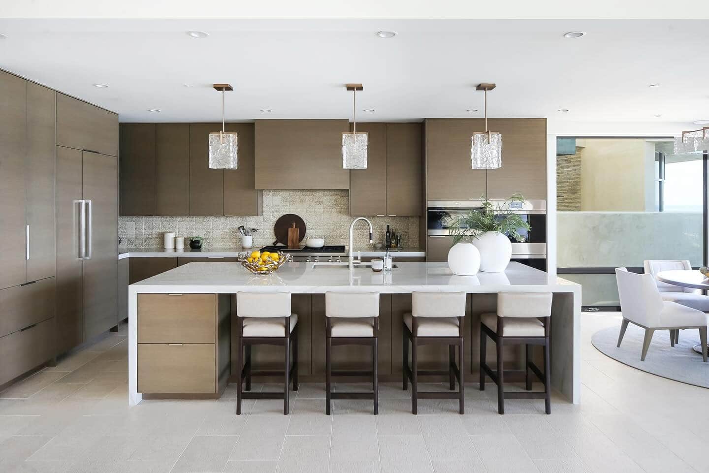 19. Warm Neutrals in Balanced Geometry - contemporary kitchen ideas