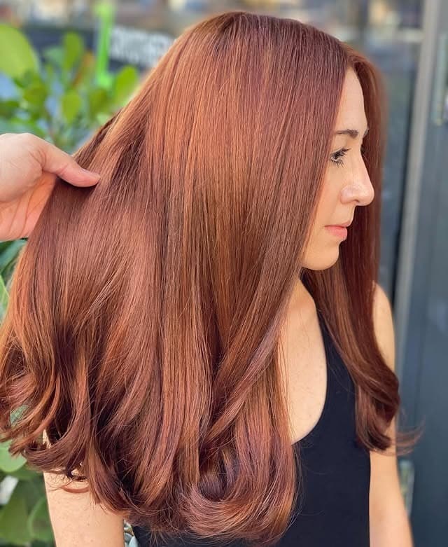 15. Warm Chestnut Ginger Flow - Ginger Hair Color