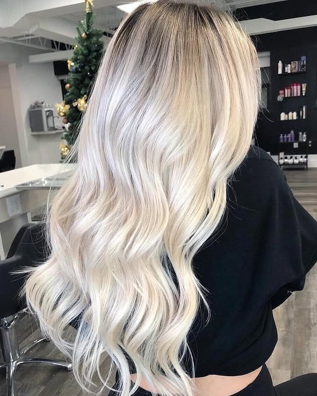 4. Platinum Melt Balayage - Balayage Hair Colors