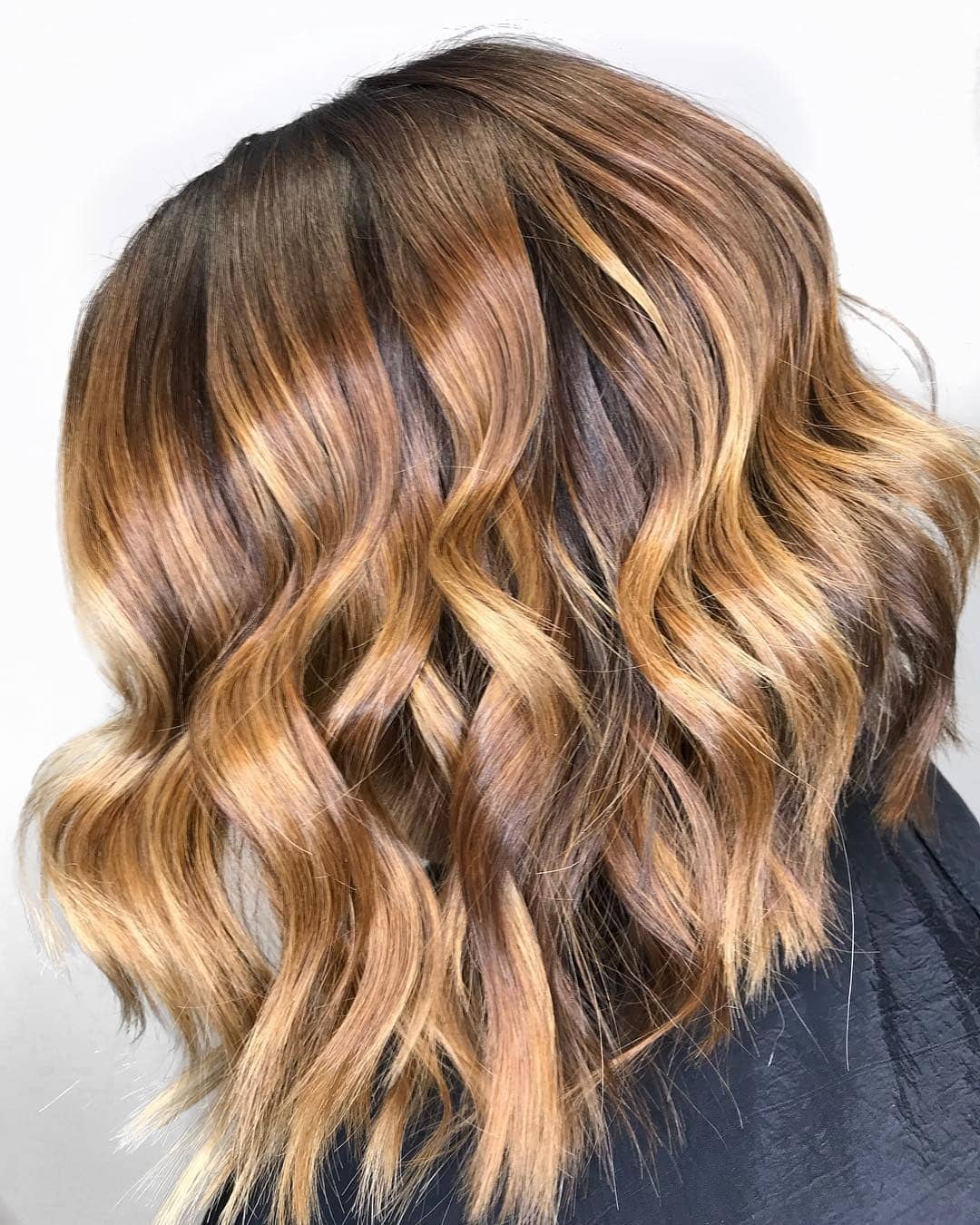 6. Honey Bronde Lob - Balayage Hair Colors