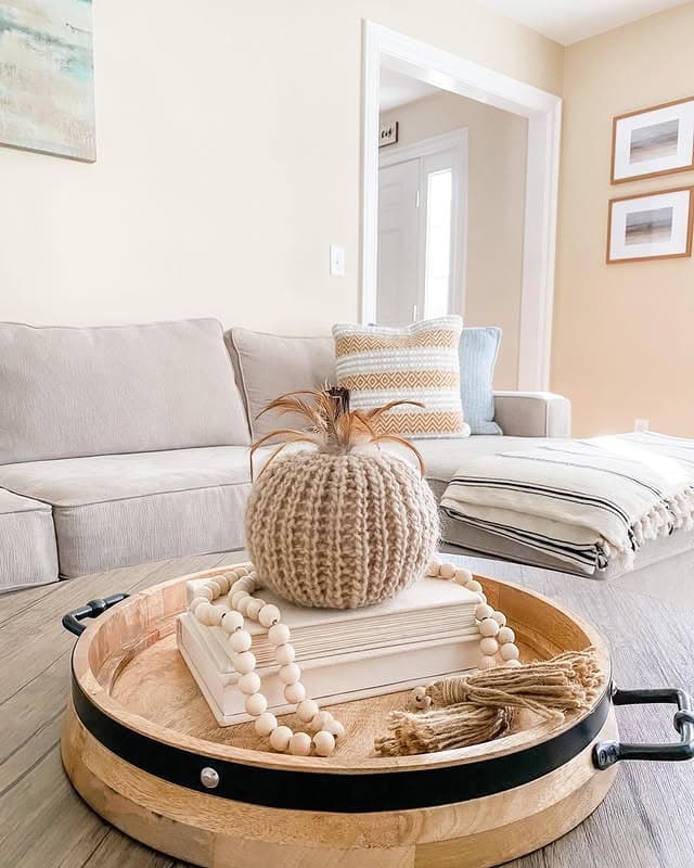 21. Minimalist Fall Charm in Cream and Tan - fall living room decor ideas