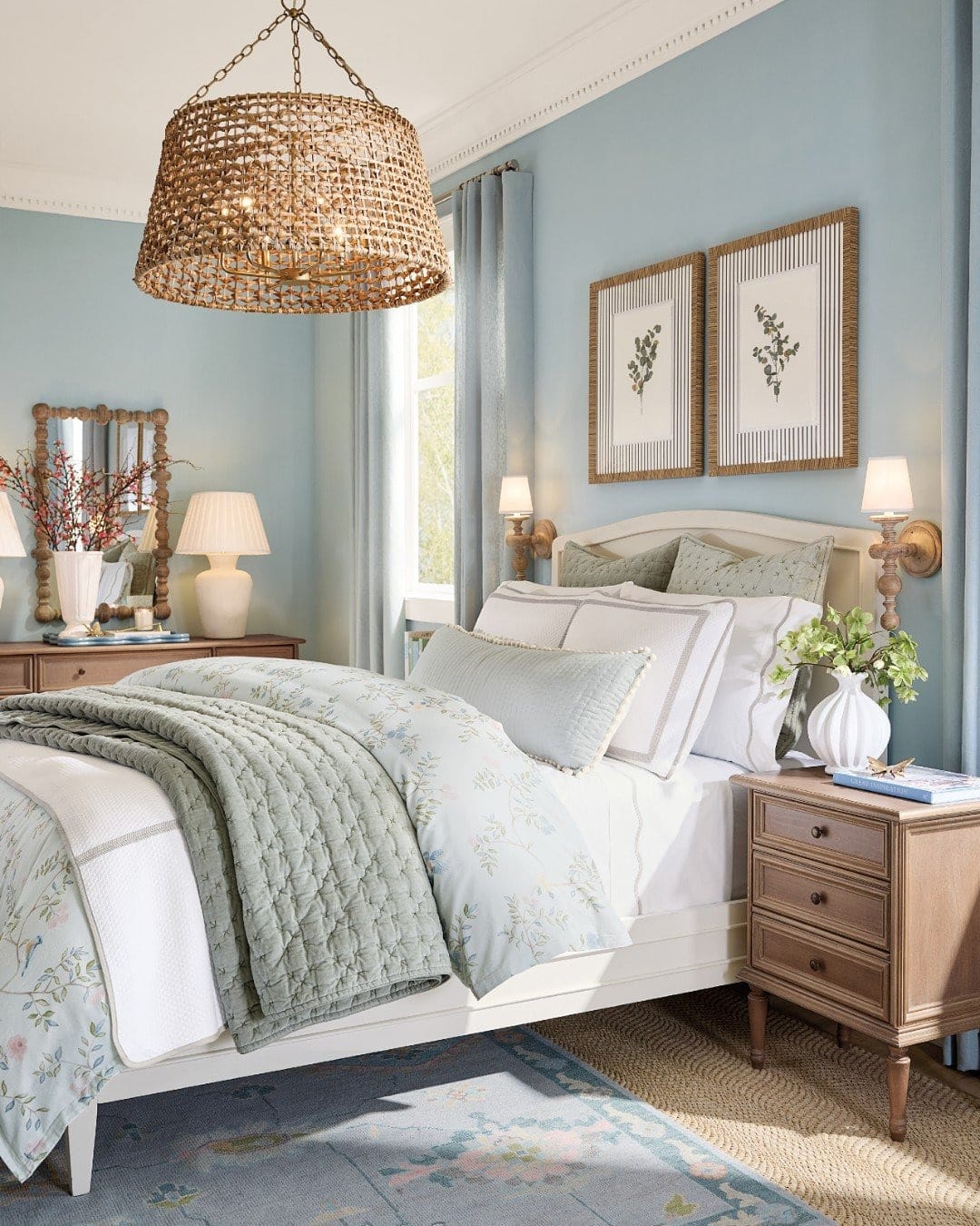 1. Coastal Calm with Textured Layers - teal and white bedroom ideas