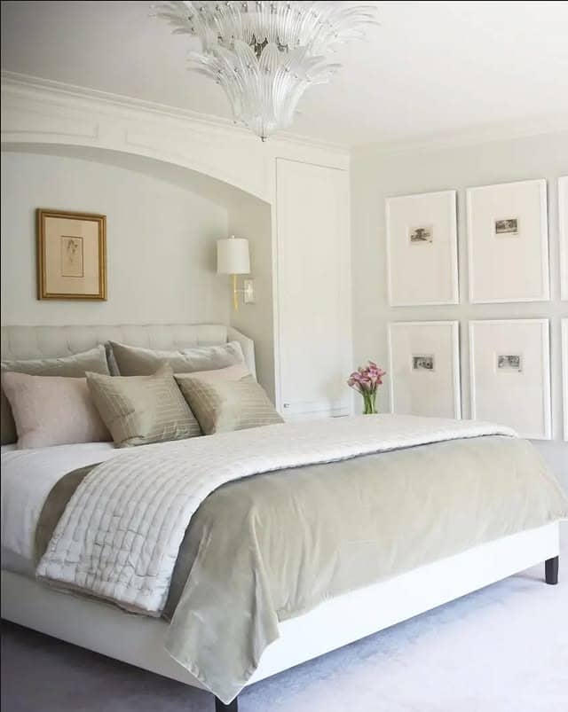 2. Contemporary Elegance in Muted Teal - teal and white bedroom ideas