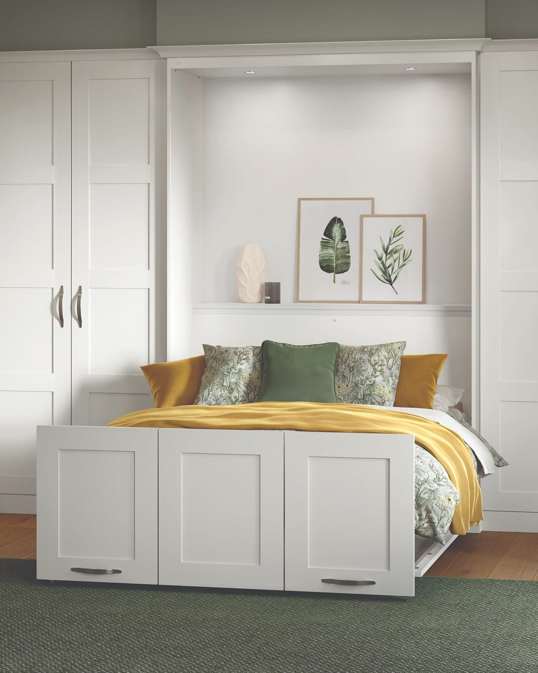 7. Fresh Botanical Modernity - teal and white bedroom ideas