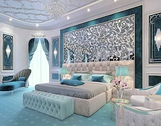 20. Regal Teal Opulence - teal and white bedroom ideas