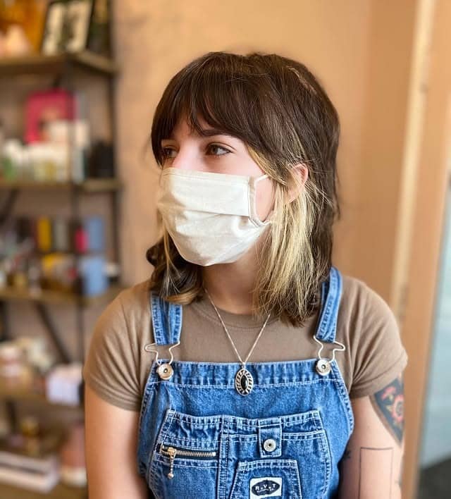 1. Soft Two-Tone Shag with Curtain Bangs - Short Shag Haircuts