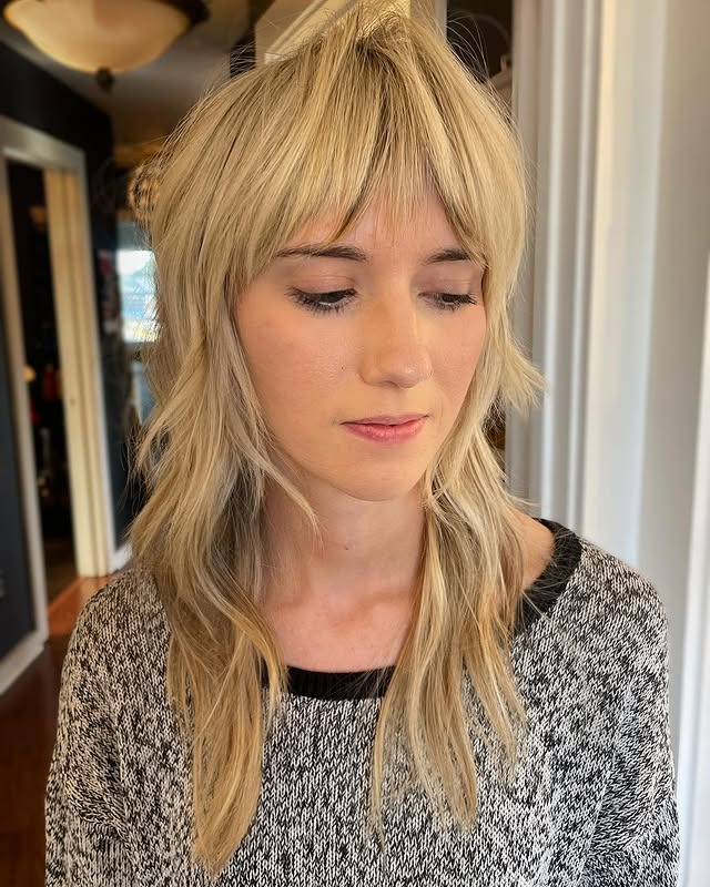 14. Soft Platinum Shag with Wispy Layers - Short Shag Haircuts