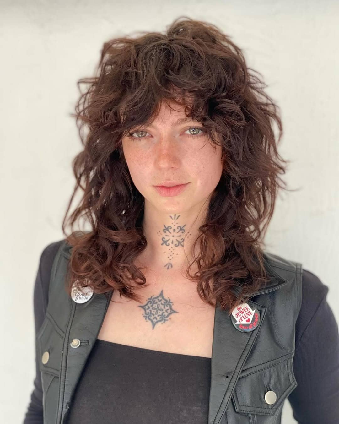 21. Textured Mocha Shag with Voluminous Layers - Short Shag Haircuts