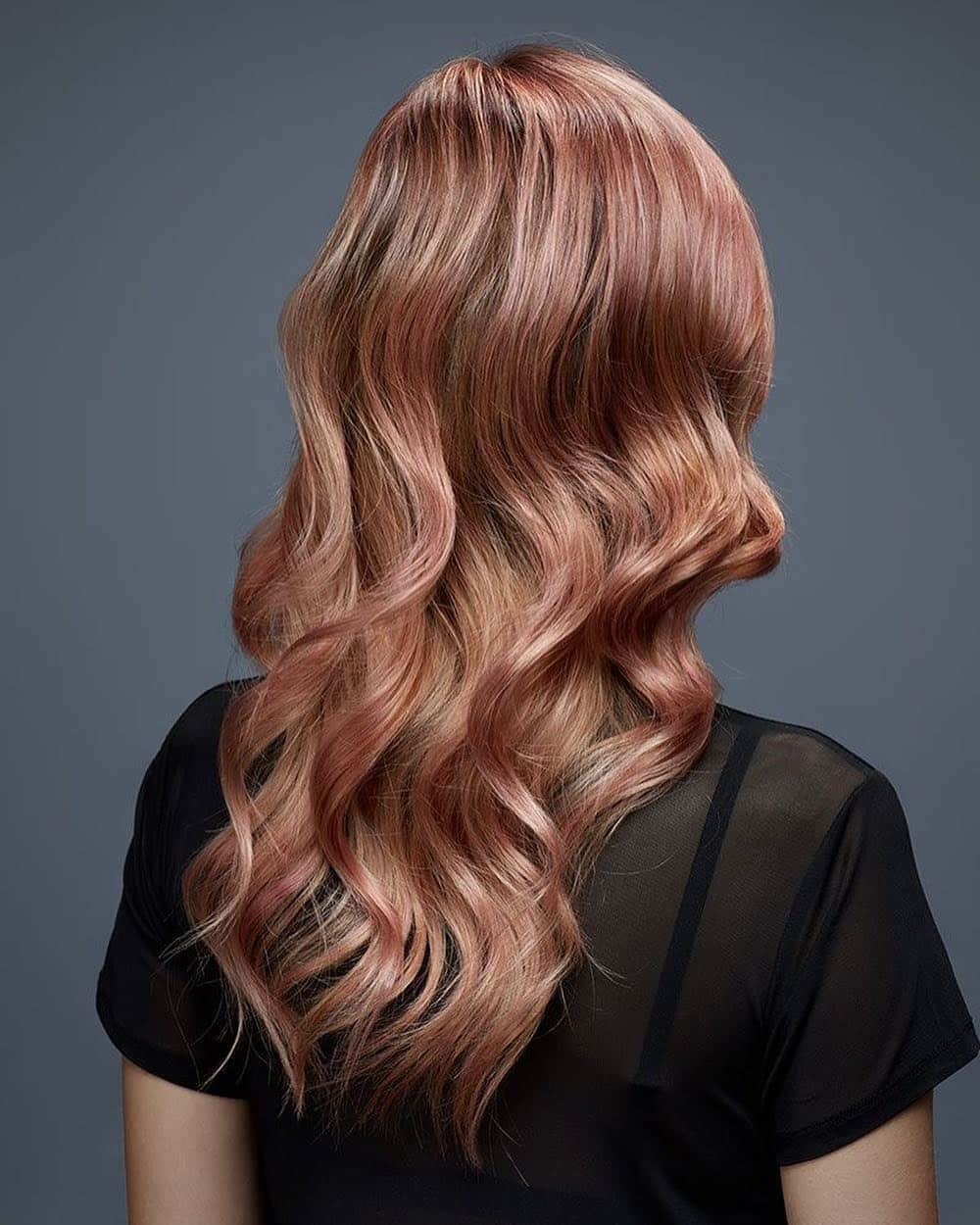 12. Polished Rose Gold Gloss with Caramel Depth - Rose Gold Hair Color