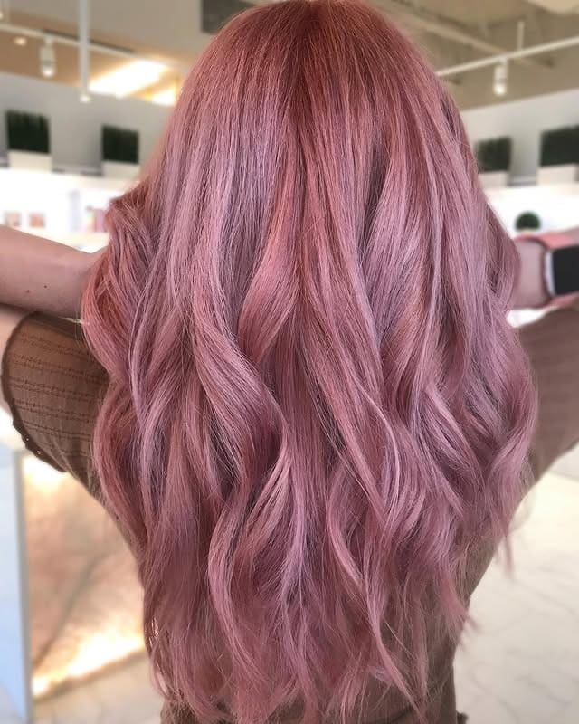 14. Matte Mauve Rose Gold Blend - Rose Gold Hair Color
