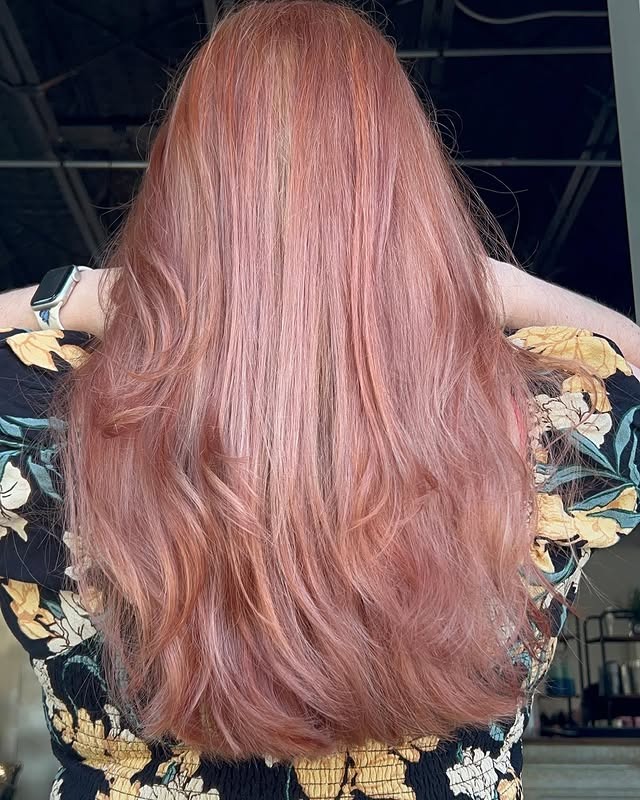 17. Soft Rose Gold Layers with Natural Warmth - Rose Gold Hair Color