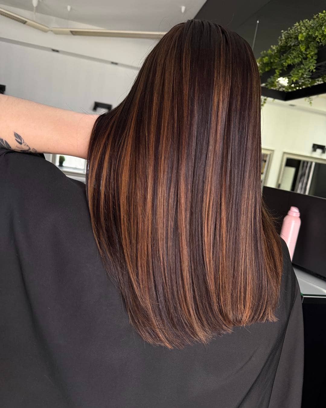 1. Espresso Melt with Honey Veil Highlights - Brown Hair Color