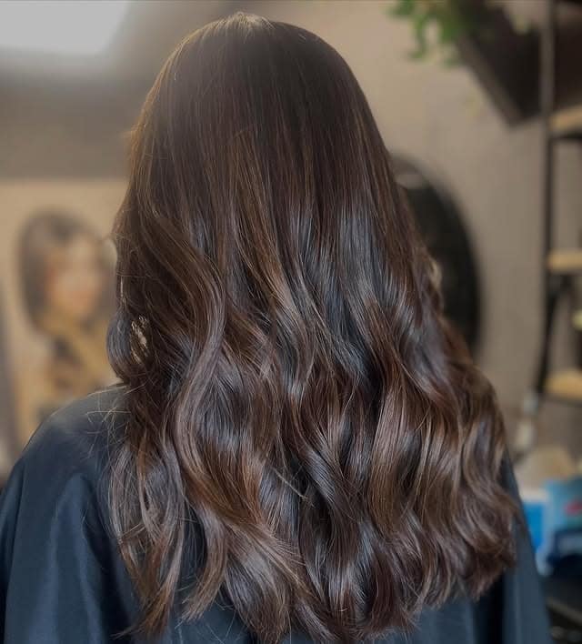 14. Soft Walnut Waves - Brown Hair Color