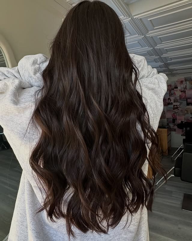 18. Dark Truffle Waves - Brown Hair Color