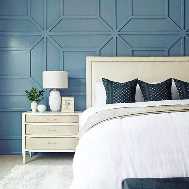 5. Soft Elegance in Steel Blue - blue wall bedroom ideas