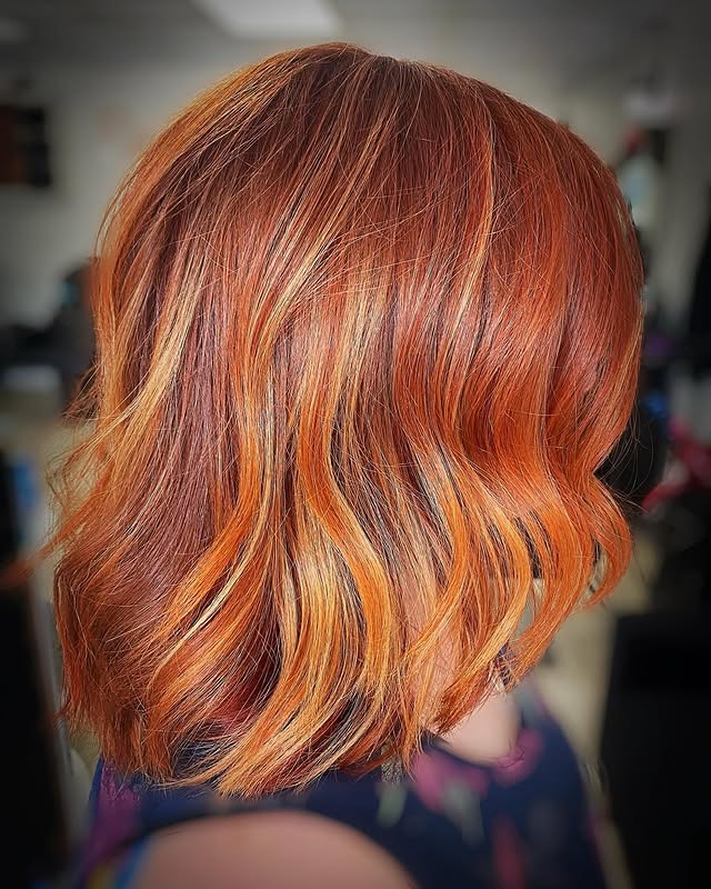7. Sunfire Bob - Redhead Hair with Highlights