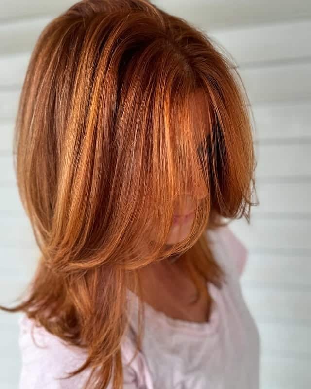 13. Golden Copper Layers - Redhead Hair with Highlights