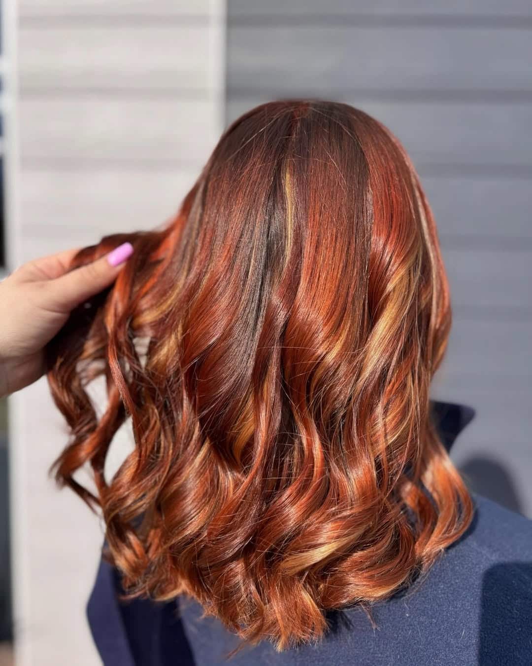16. Copper Brilliance Curls - Redhead Hair with Highlights