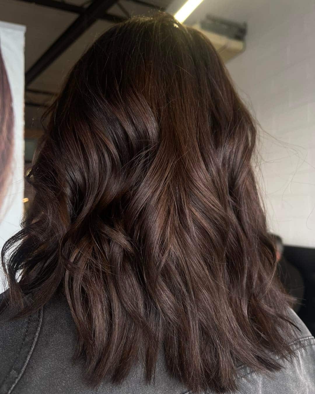 1. Glossy Chocolate Wave Bob - Chocolate Brown Hair Color