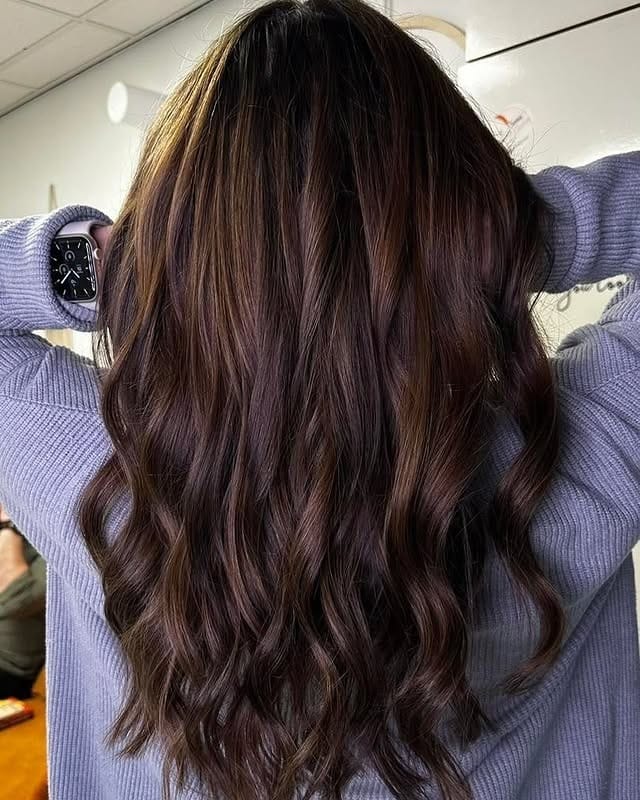 2. Dimensional Cocoa Swirls - Chocolate Brown Hair Color