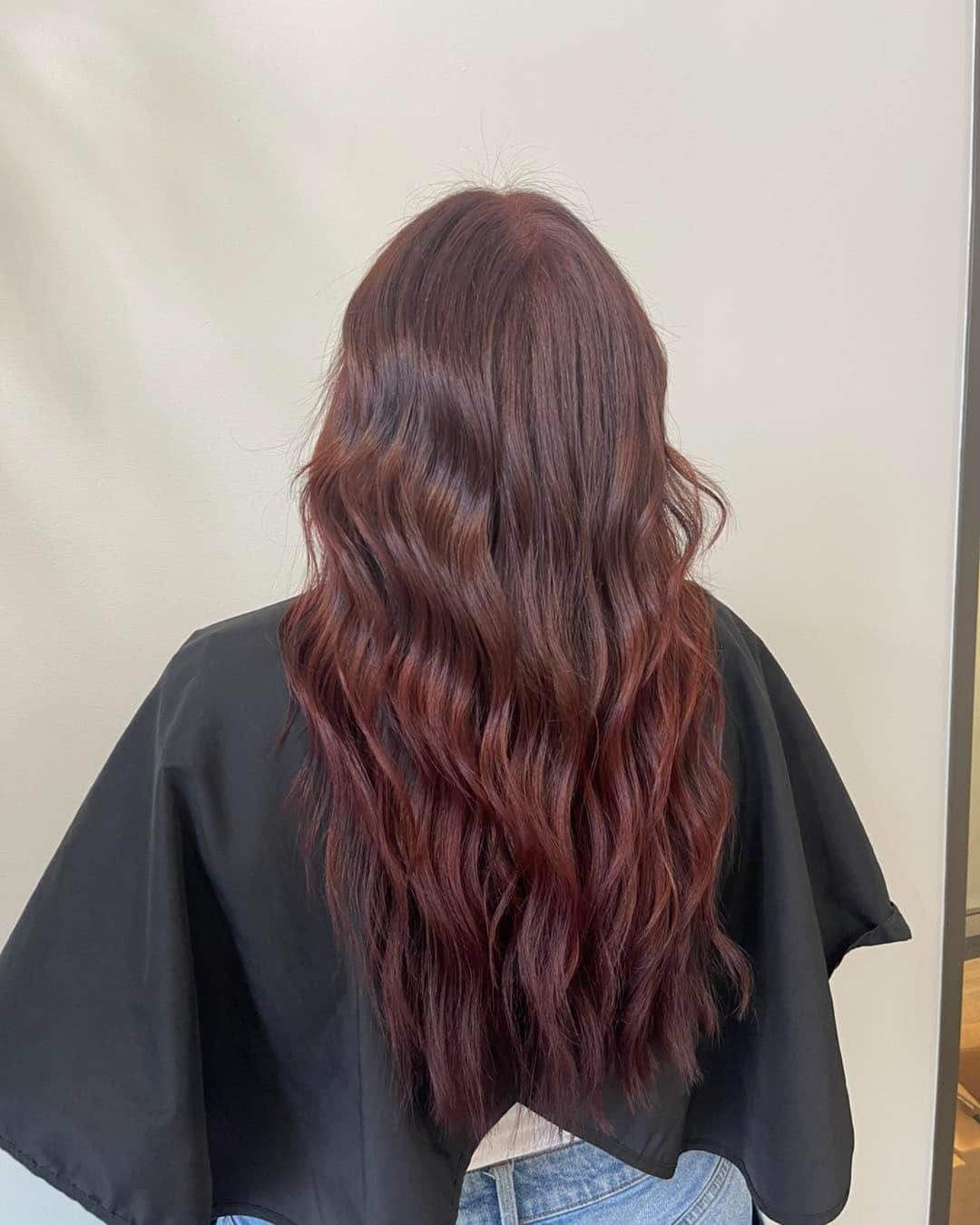 10. Smoked Cabernet Waves - Wine Hair Color