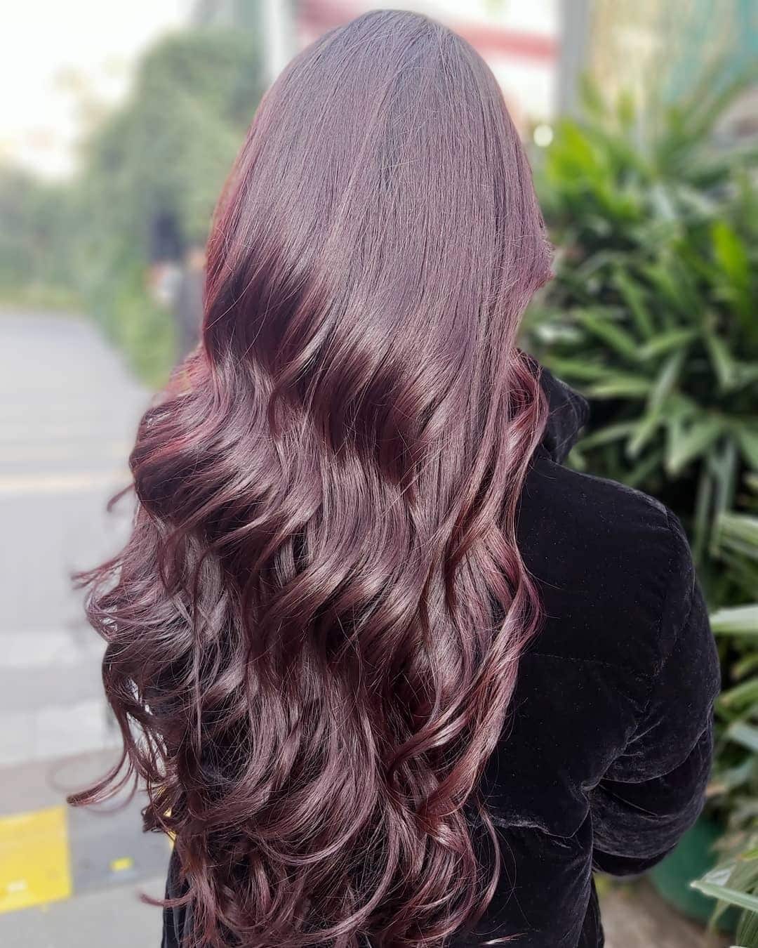16. Berry Silk Lengths - Wine Hair Color