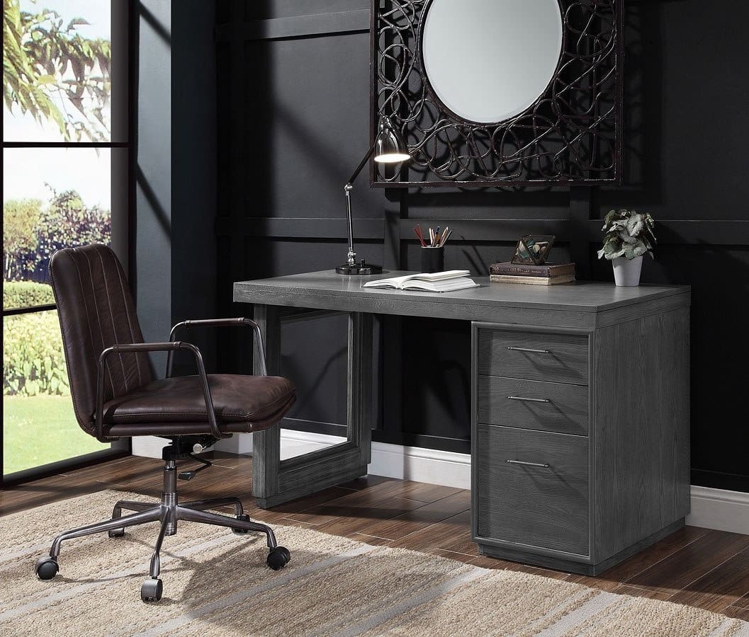 13. Graphite Texture Study - dark home office ideas